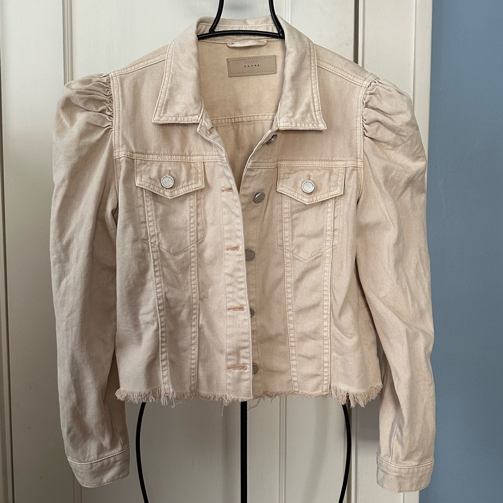 Blank NYC Cream Puff Sleeve Jean Jacket